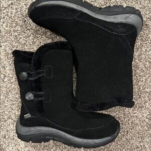 RANGER Black Winter Boots with Fur Lining